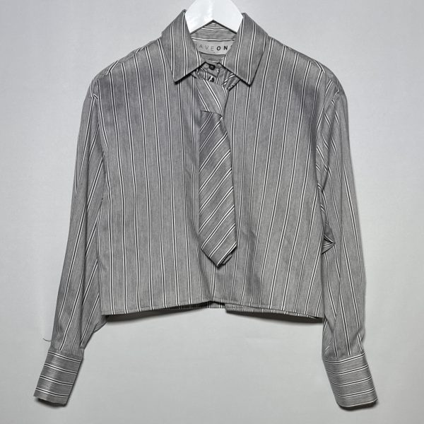 Camicia Gessata con Cravatta
