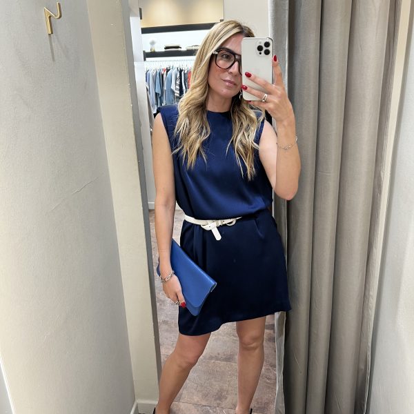 Vestito Corto Blu Notte