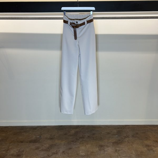 Pantaloni Palazzo Con Cintura