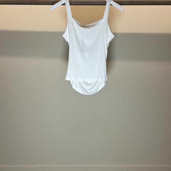Top Bianco Con Drappeggi