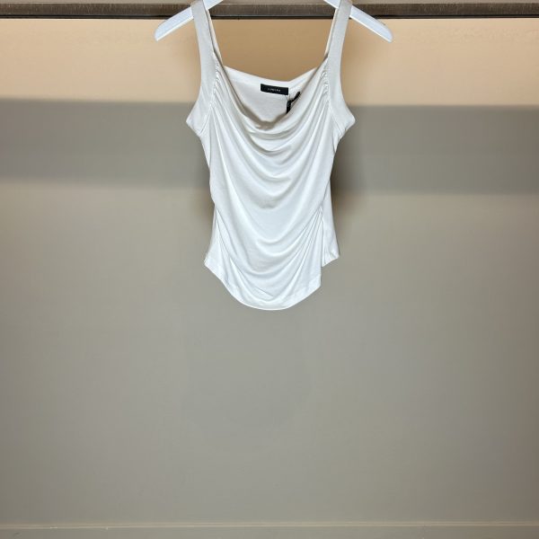 Top Bianco Con Drappeggi