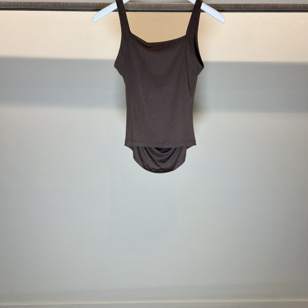 Top Marrone Con Drappeggi